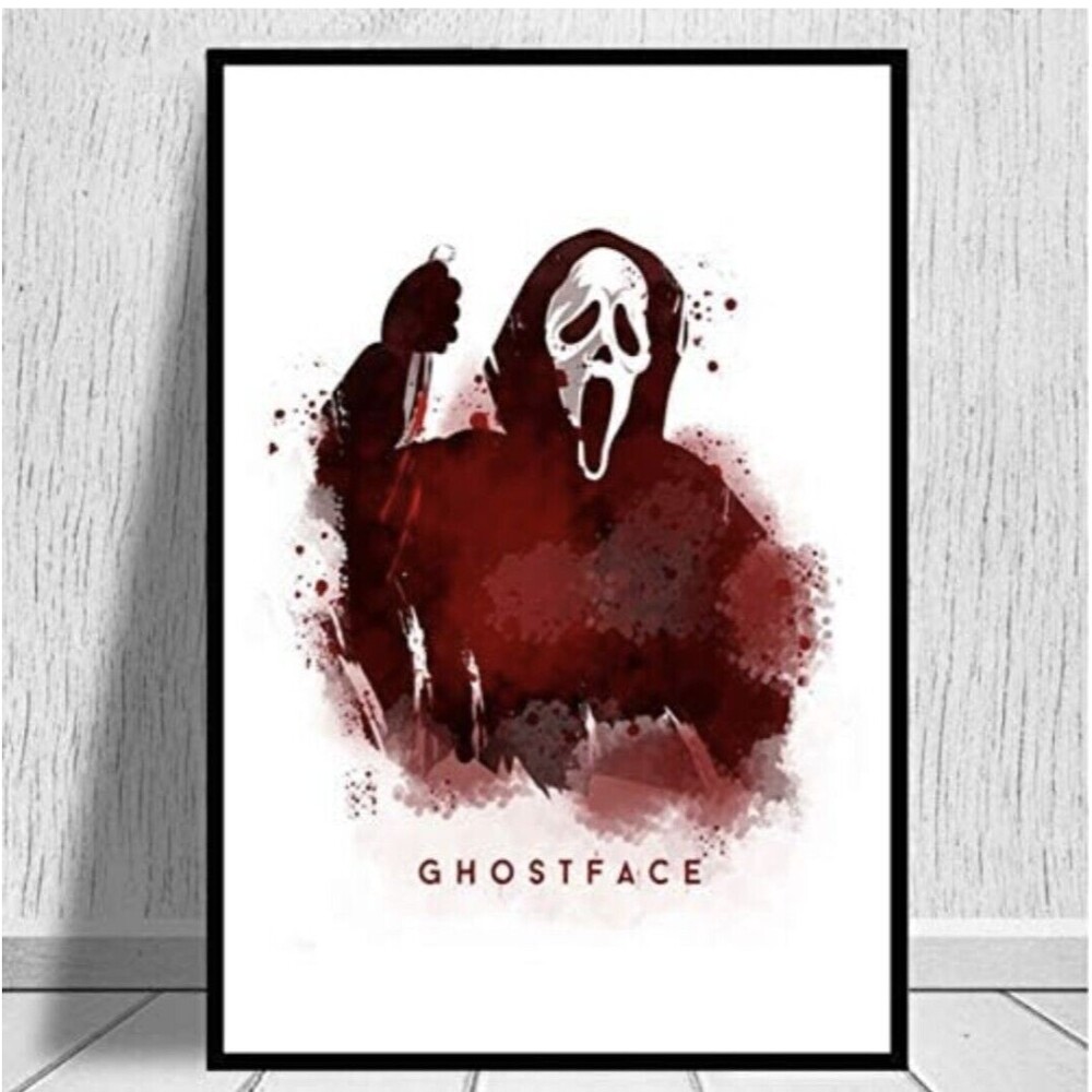 Ghostface Scream Poster Horror Movie Poster Halloween HD Canvas Wall Art 24x36